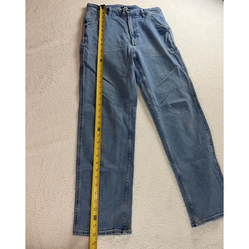 Uniqlo Utility Painter Pants Mens Small Blue Denim Carpenter Jeans Hammer Loop